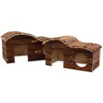 Small Animal Domek kaskada dřevěný s kůrou 31 x 19 x 19 cm – Zboží Mobilmania