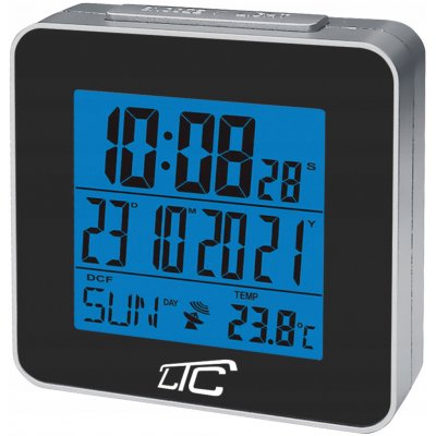 Hodiny s teploměrem, LTC 04, černé | Zboží Auto