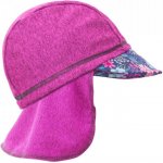 Unuo čepice s kšiltem a plachetkou UV 50+ Květinky malinová – Zboží Mobilmania