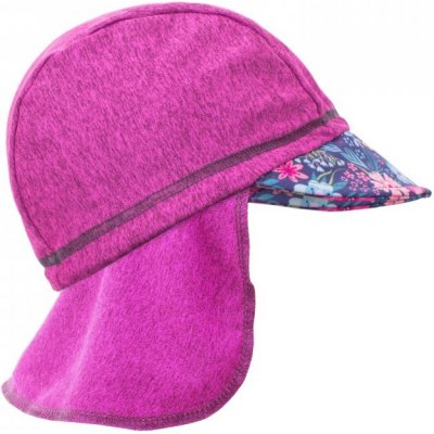 Unuo čepice s kšiltem a plachetkou UV 50+ Květinky malinová – Zboží Mobilmania
