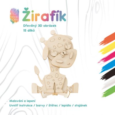 WoodBorn Žirafa Dřevěná 3D omalovánka – Hledejceny.cz