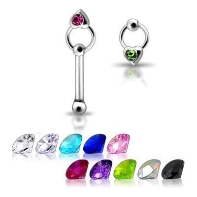 Šperky4U stříbrný piercing do nosu srdíčko N01039-G