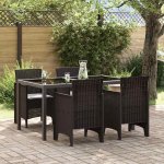 OMAXI 583215 Zahradní křeslo 4 ks Hnědá 53 x 49 x 85 cm PP – Hledejceny.cz