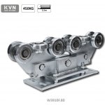 Vozík pro C-profil 80x80x5mm výškově nastavitelný, 10x ocelové kolečko s ložiskem 6204ZZ, galvanické zinkování – Sleviste.cz
