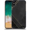 Pouzdro a kryt na mobilní telefon Apple Pouzdro Picasee silikonové Apple iPhone X/XS - Black tile čiré