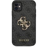 Pouzdro Guess PU 4G Metal Logo iPhone 11 šedé – Sleviste.cz