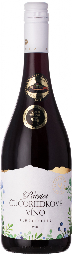 Miluron Patriot Čučoriedkové Víno 11% 0,75 l (holá láhev)