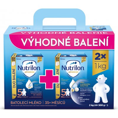 Nutrilon 5 Advanced 2 x 1 kg – Zboží Mobilmania