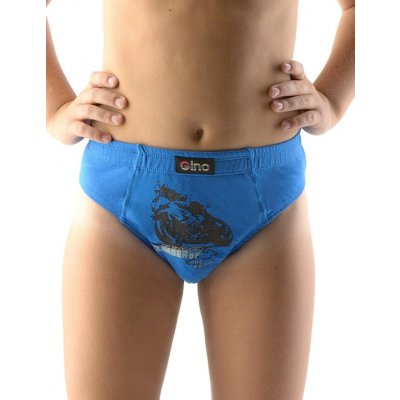 Gina dětské slipy chlapecké širší bok šité s potiskem 6100 černá – Zboží Dáma