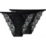 esmara Dámské kalhotky s krajkou 2 kusy černá – Zboží Mobilmania