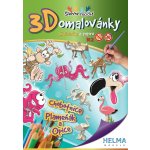 3D omalovánky Chobotnice opice,plameňák A4 138468 – Zboží Mobilmania