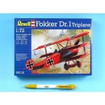 Revell ModelKit letadlo 04116 Fokker DR. 1 Triplane 1:72 – Zboží Dáma