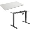 Psací a pracovní stůl AlzaErgo Table ET1 NewGen černý + deska TTE-12 120x80cm bílá dýha