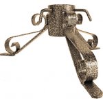 MagicHome Vianoce Stojan MagicHome Vánoce Blackbird, na stromeček, zlatý, kovový ST221954 – Zboží Dáma