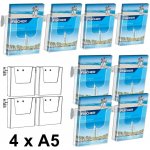 A-Z Reklama CZ Cocktail Brochure Wall držák na letáky set 4 x A5 – Zboží Mobilmania