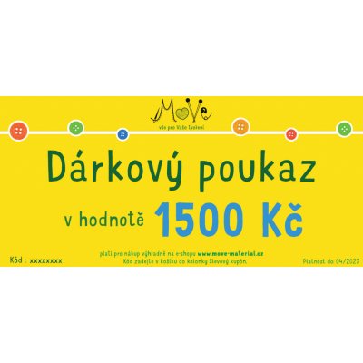 DÁRKOVÝ POUKAZ 1500 KČ - E-SHOP - zasílaný na e-mail – Hledejceny.cz