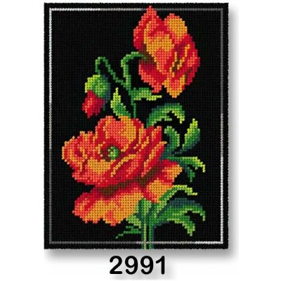 VTC Vyšívací předloha 70246 2991 vlčí mák červená 18x24cm – Sleviste.cz