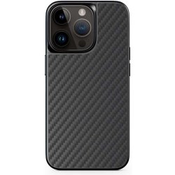 Pouzdro EPICO Hybrid Carbon iPhone 14 Pro s podporou uchycení MagSafe - černé