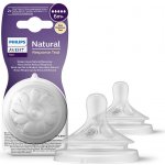 Philips Avent Natural Response savička SCY965/02 průtok 5 rychlý transparentní 2 ks – Hledejceny.cz