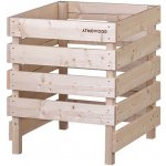 Atmowood dřevěný kompostér otevřený dole 60 x 60 x 70 cm – Zboží Dáma