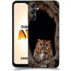 Pouzdro a kryt na mobilní telefon Samsung Pouzdro ACOVER Samsung Galaxy A14 LTE s motivem Owl