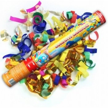 vystřelovací konfety barevné 40cm