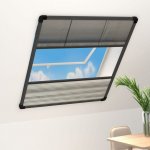 Greatstore Plisovaná okenní síť proti hmyzu se zástěnou hliník 80 x 100 cm – Sleviste.cz