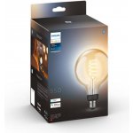 Philips Hue Bluetooth LED White Ambiance filamentová žárovka 8719514301542 E27 G125 7W 550lm 2200-4500K černá, stmívatelná Studená bílá – Zboží Živě