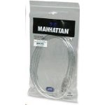 Manhattan 340458 Hi-Speed USB 2.0 kabel A-B M/M 3m, stříbrný – Sleviste.cz