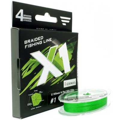 Favorite Šňůra X1 PE 4x světle zelená #0,8 150m 0,148mm 15lb