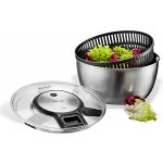 Gefu SPEEDWING stříbrná / Odstředivka na salát / 5 L / nerez (G-28160) – Zboží Mobilmania