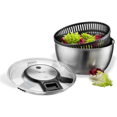 Gefu SPEEDWING stříbrná / Odstředivka na salát / 5 L / nerez (G-28160) – Zboží Mobilmania