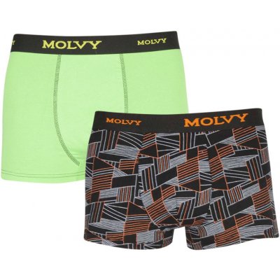 Molvy pánské boxerky 2MP 2637 BEU vícebarevné 2 Pack