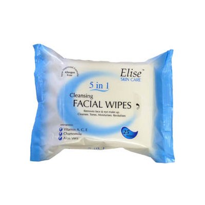 ELISE Ubrousky vlhčené 5v1 FACIAL modré 25 ks – Hledejceny.cz