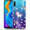 Pouzdro a kryt na mobilní telefon Huawei Picasee silikonový průhledný obal pro Huawei P30 Lite - Unicorn hvězdné nebe