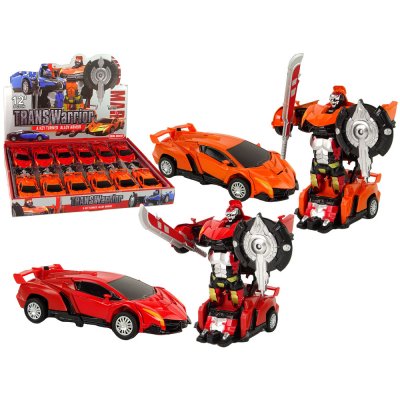 Lean Toys 2v1 Robot Transformers Auto Set Červená Modrá HXSY03 – Hledejceny.cz