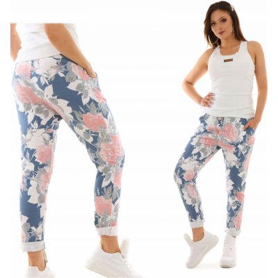 Fashionweek tepláky v květiny BAGGY FLORAL BOYFRIENDY MF443 Jeans – Hledejceny.cz