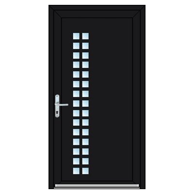 OknaDvereNaMiru.cz Vchodové dveře STYL 1410 bílá 110 x 205 cm – Zboží Mobilmania
