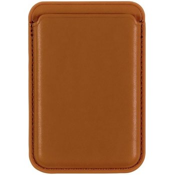 Pouzdro AlzaGuard PU Leather Card Wallet Compatible with Magsafe hnědé