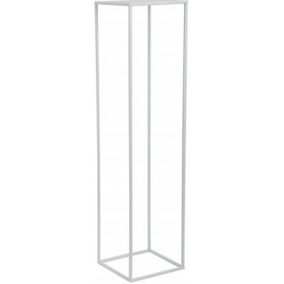 HowHomely STOJAN NA KVĚTINÁČ SIMPLE 100x24x24 cm BÍLÁ – Zboží Dáma