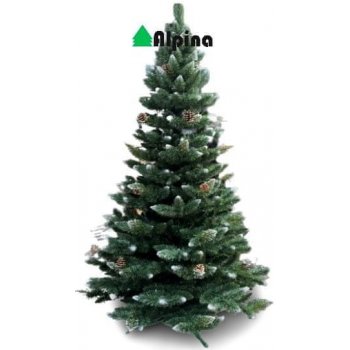 Alpina Vánoční stromek ZASNĚŽENÁ BOROVICE se šiškami výška 120 cm