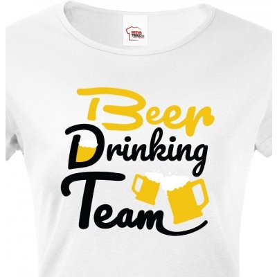 Dámské tričko Beer drinking team Bílá – Hledejceny.cz