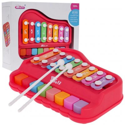 RKToys Pianinko a xylofon 2v1 červené – Sleviste.cz