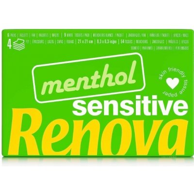 Renova Papírové kapesníčky mentolové 4-vrstvé 6 x 9 ks – Zboží Dáma
