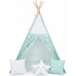 Nukido Dětské teepee se světýlky mátové s hvězdičkami – Hledejceny.cz