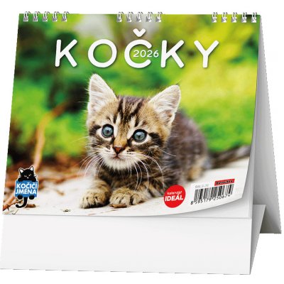 Stolní Baloušek IDEÁL Kočky /s kočičími jmény/ 2026 – Sleviste.cz