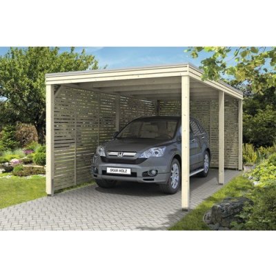 SKAN HOLZ Přístřešek na auto Cubus 294 x 574 cm přírodní – HobbyKompas.cz