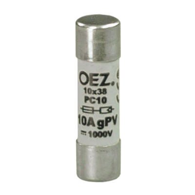 OEZ OEZ:41235 Pojistková vložka PC10 2A gPv Un 1000 V d.c., velikost 10x38, gPv - charakteristika pro jištění polovodičů, Cd/Pb free