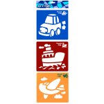 Šablony3 ks lev motýl ryba – Zboží Dáma