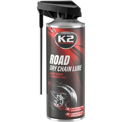 K2 ROAD DRY CHAIN LUBE 400 ml - suché mazivo na řetězy motocyklů – Zboží Mobilmania
